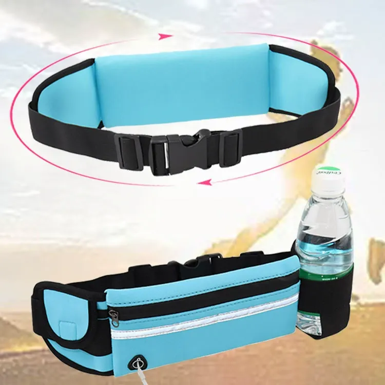 Retro-reflective strip detail on 600D Oxford cycling fanny pack