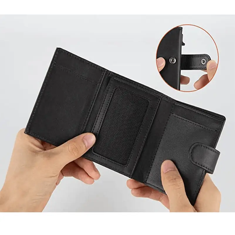 Genuine leather wallet features detail - Manufacturing capacity for OEM orders showing premium craftsmanship and compartment design