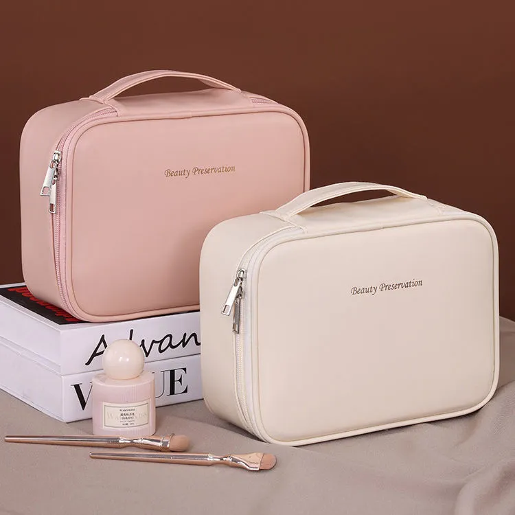 Multi-color PU cosmetic bag set - Color combinations for wholesale beauty accessory production