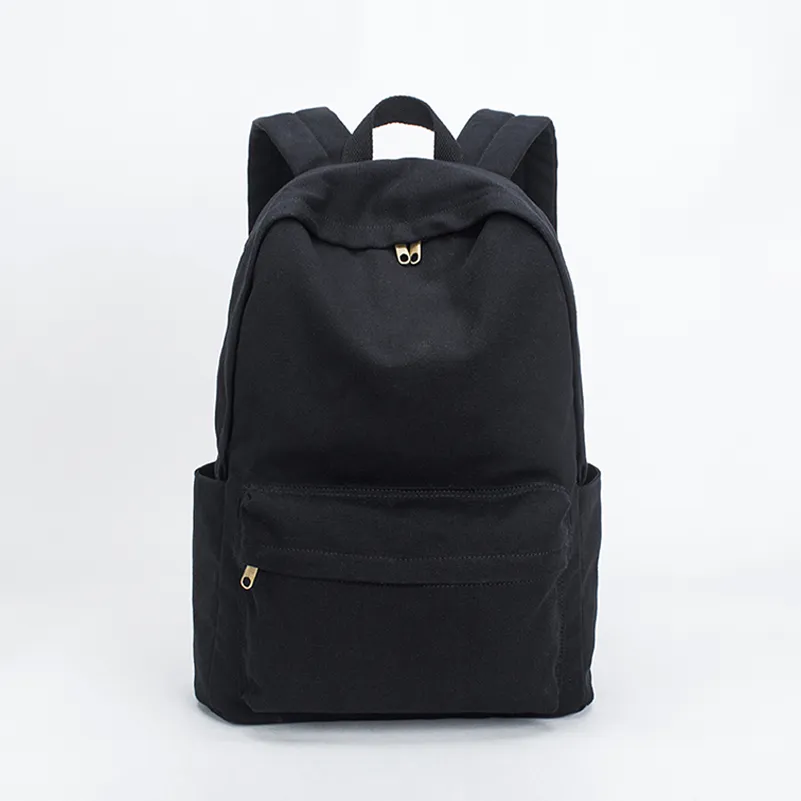 Full rear view of a private label minimalist backpack