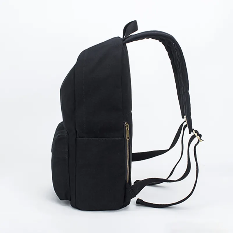 Detailed side view of a customized durable softback bag