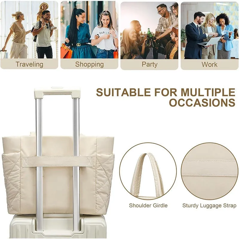 Exclusive olive nylon carryall - Custom-made olive green tote for boutique labels