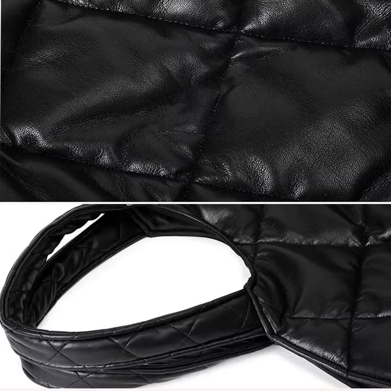 Quilted tote craftsmanship - Diamond pattern detail for OEM luxury accessory orders