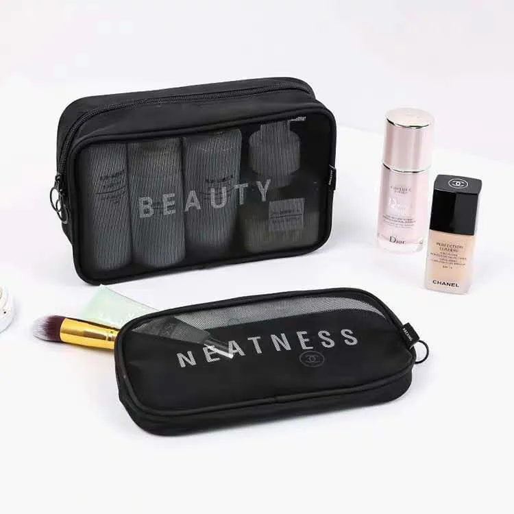 Premium cosmetics with mesh bags - Luxury brand pairing for promotional manufacturing