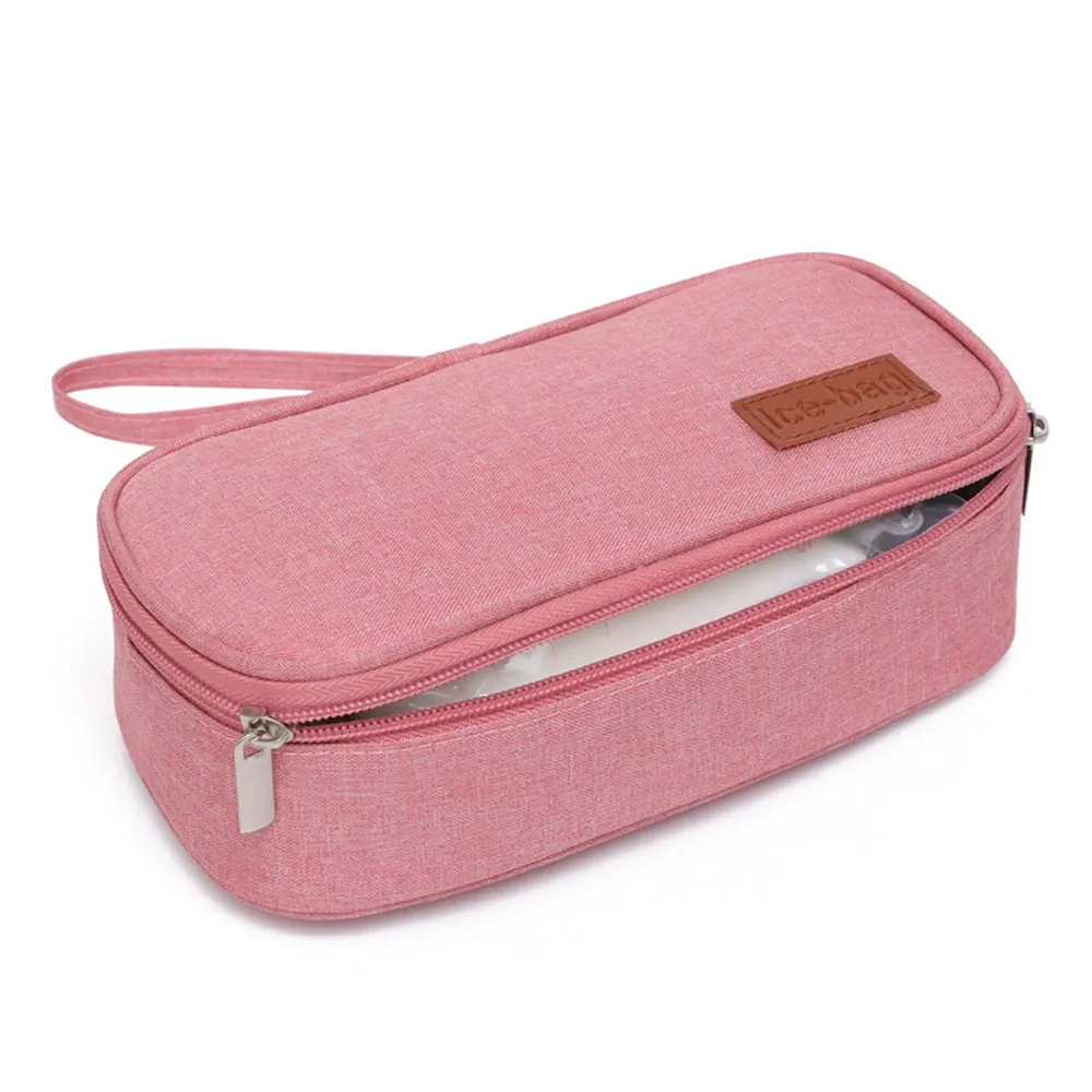 Interior compartments of Insulated Breast Milk Cooler Bag & Insulin Protective Cooling Case