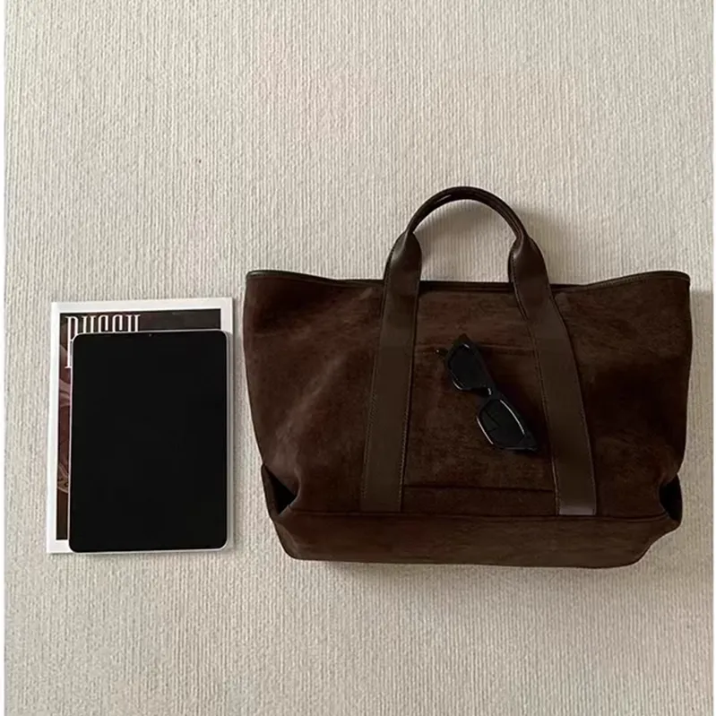 Suede bag top view - Structured design for custom manufacturing