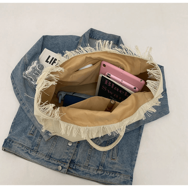 Tote bag interior view - Bohemian design for wholesale