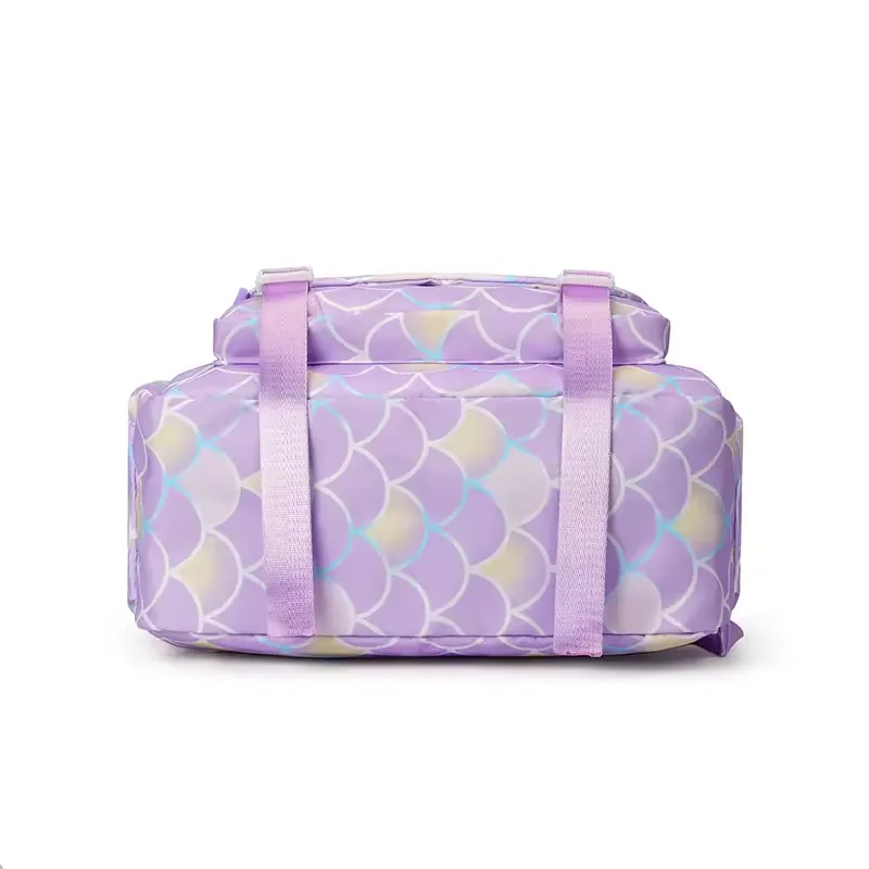 Insulated purple lunch bag with matching capybara cartoon pattern - temperature retaining design