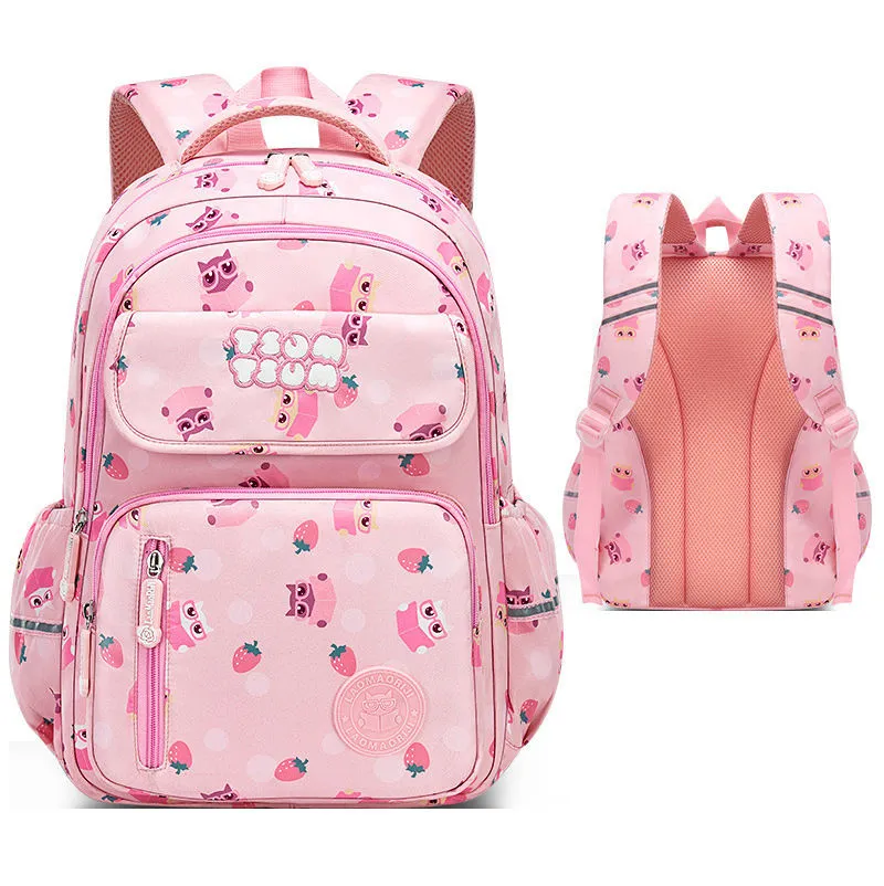 Ergonomic back view showing breathable padded shoulder straps and mesh back panel - professional teen backpack manufacturing