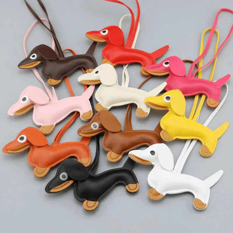Multi-color dachshund keychain collection - Vibrant options for wholesale pet accessory factory production