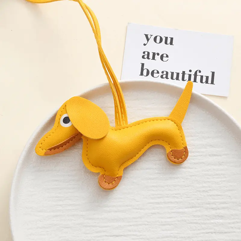 Packaged dachshund keychain - Retail-ready presentation for custom manufacturing