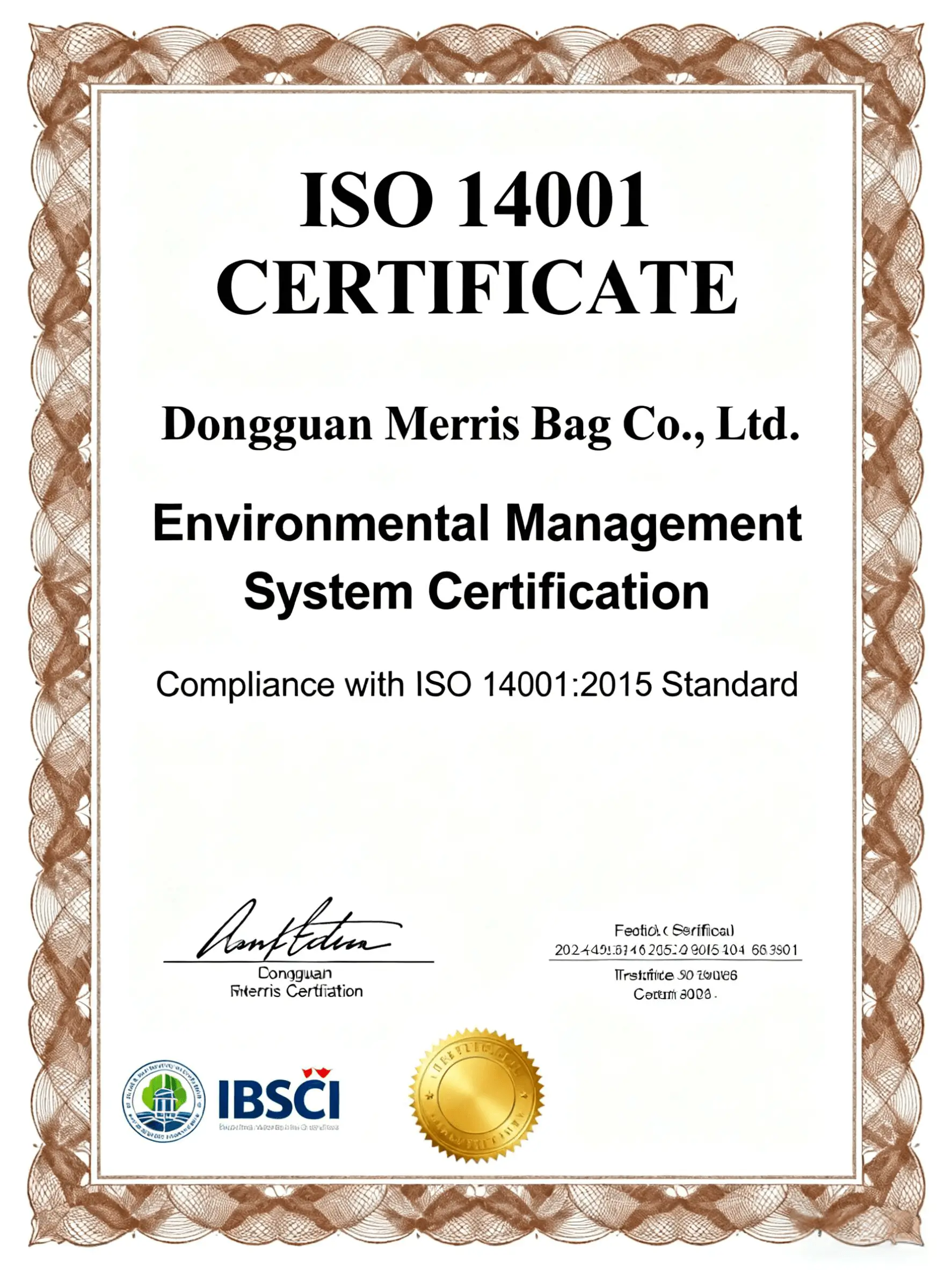 ISO 14001 Environmental Management for Bag Manufacturing