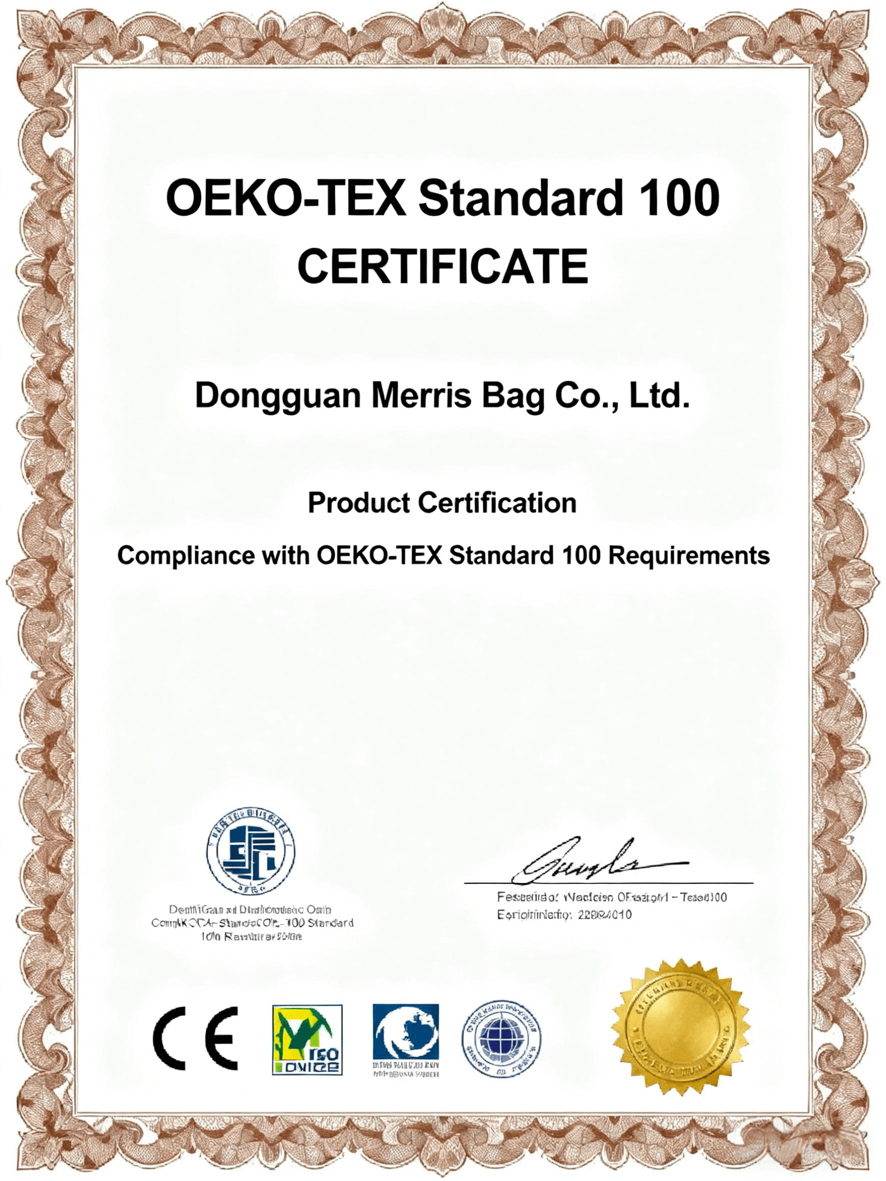 OEKO-TEX Standard 100 Certification