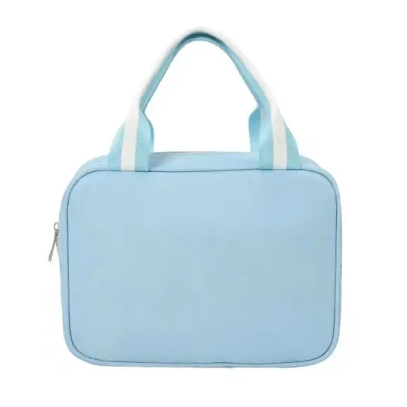 Light blue solid design OEM - Portable lunch bag production for wholesale school supplies
