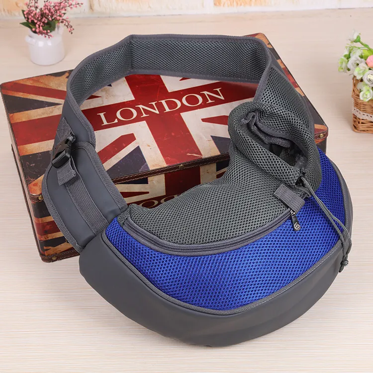 Royal blue pet carrier manufacturer - Breathable mesh design for pet comfort and safety