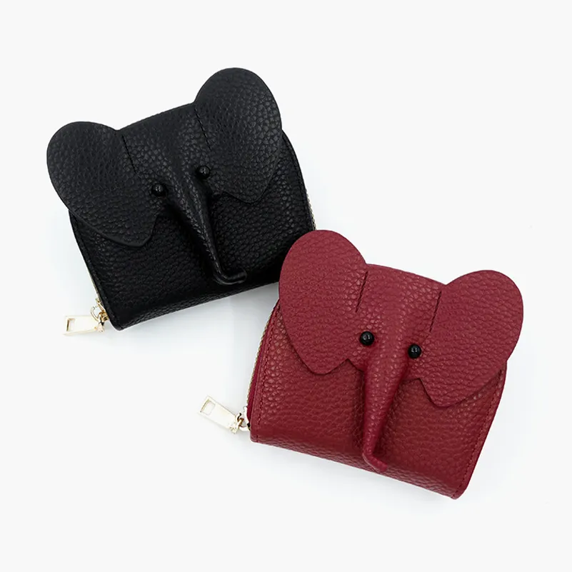 Interior view of elephant makeup pouch featuring tear-resistant floral lining and organization pockets