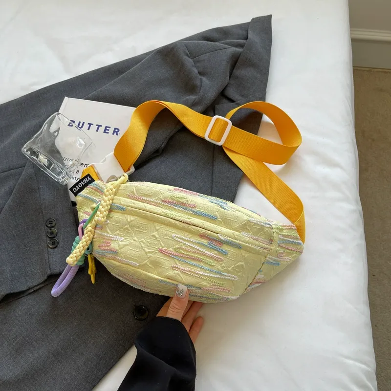 Premium material detail of Cute Sweet Style Nylon Chest Pack & Waist Belt Bag