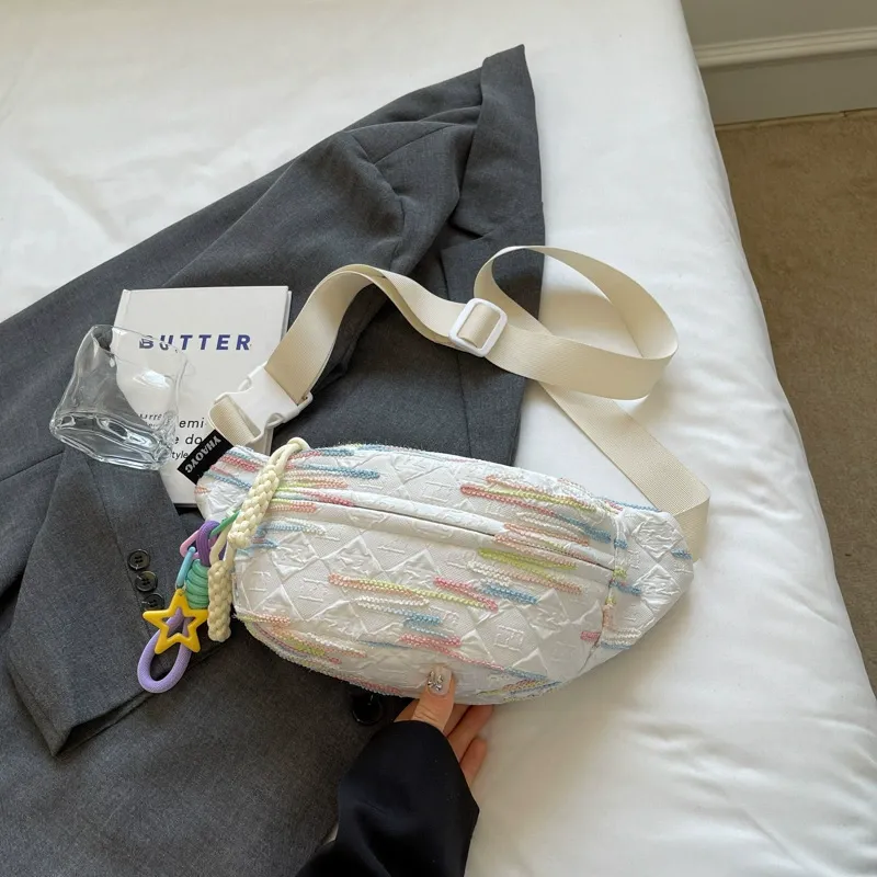 Side view of Cute Sweet Style Nylon Chest Pack & Waist Belt Bag