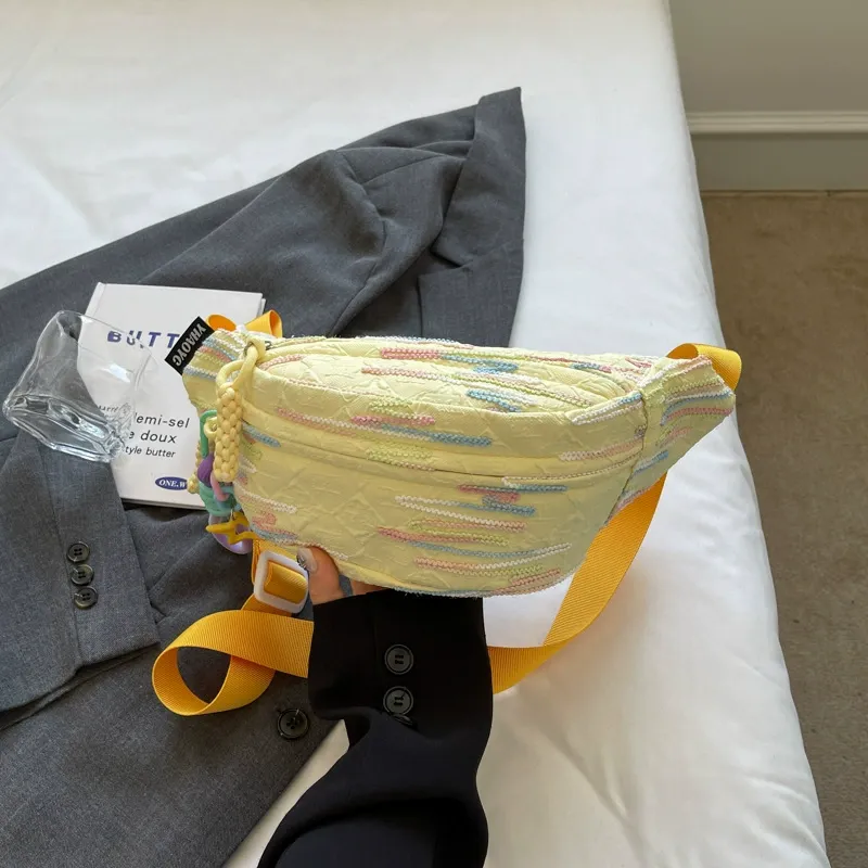 Quality buckle details of Cute Sweet Style Nylon Chest Pack & Waist Belt Bag