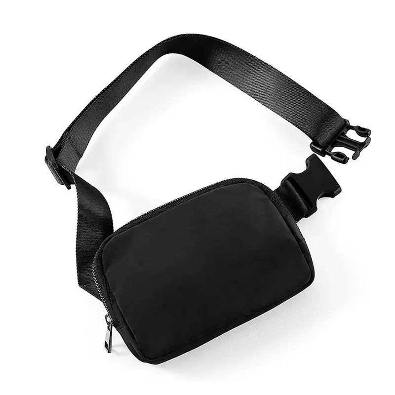 Fanny pack alternative view - Manufacturing precision for wholesale accessory factory showing adjustable buckle design