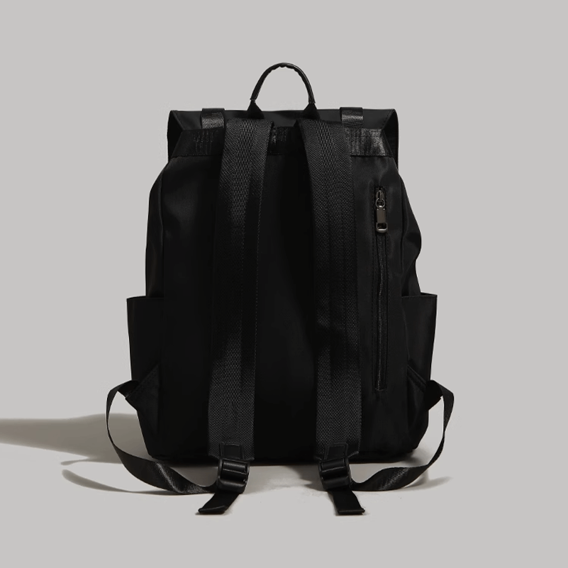Back view - Custom urban backpack manufacturer showing ergonomic shoulder straps and breathable design