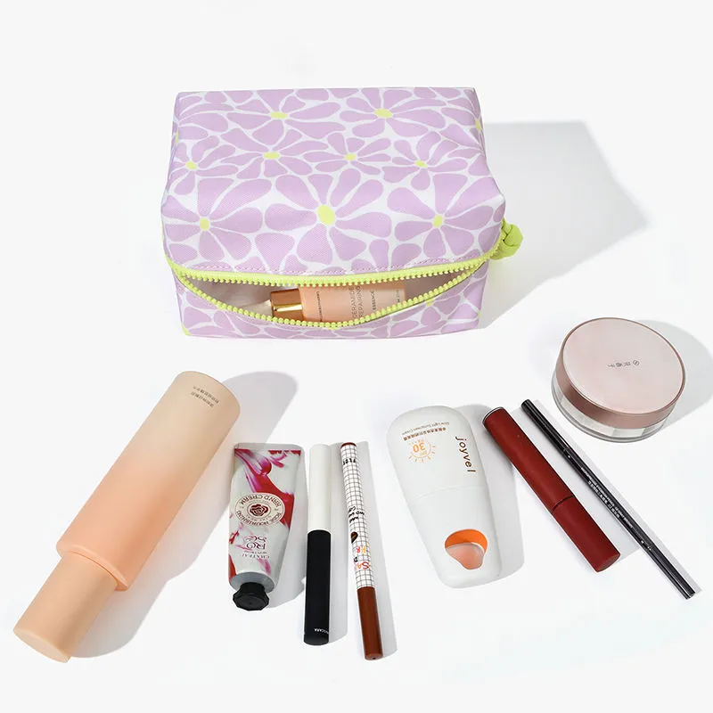 Large canvas cosmetic bag - Full capacity demonstration for custom manufacturing