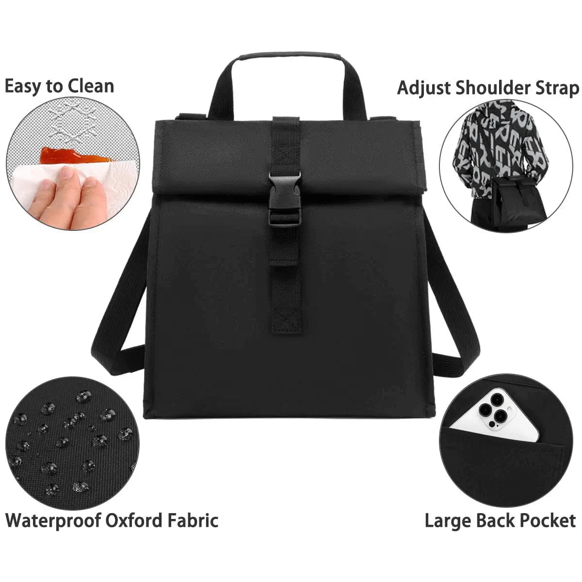 Gray version with neutral tone - custom foldable cooler bag manufacturing