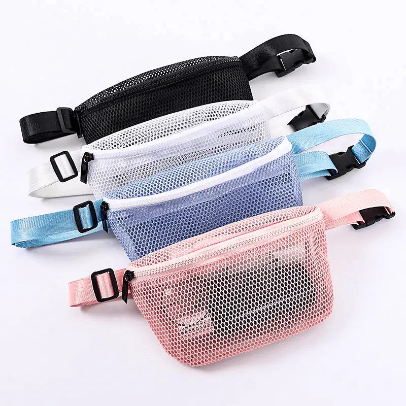 Mesh waist bag manufacturer - Multi-color breathable grid collection for custom OEM production