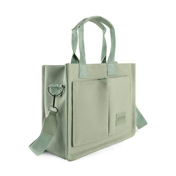 Tote bag side view - Adjustable strap design for wholesale