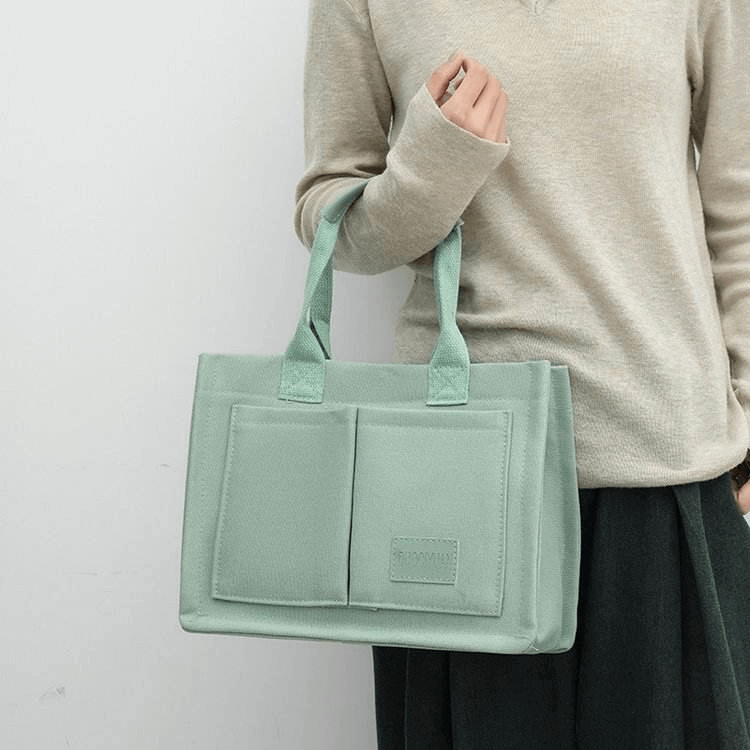 Tote bag back view - Clean minimalist design for wholesale