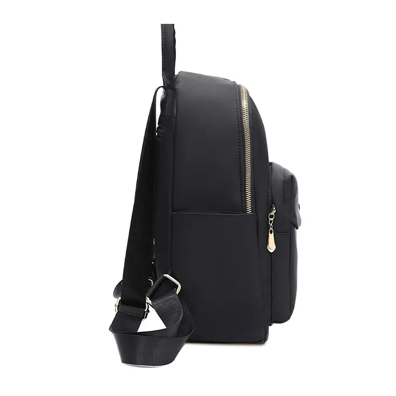 Side view showing structured design and side pocket - sports backpack factory production