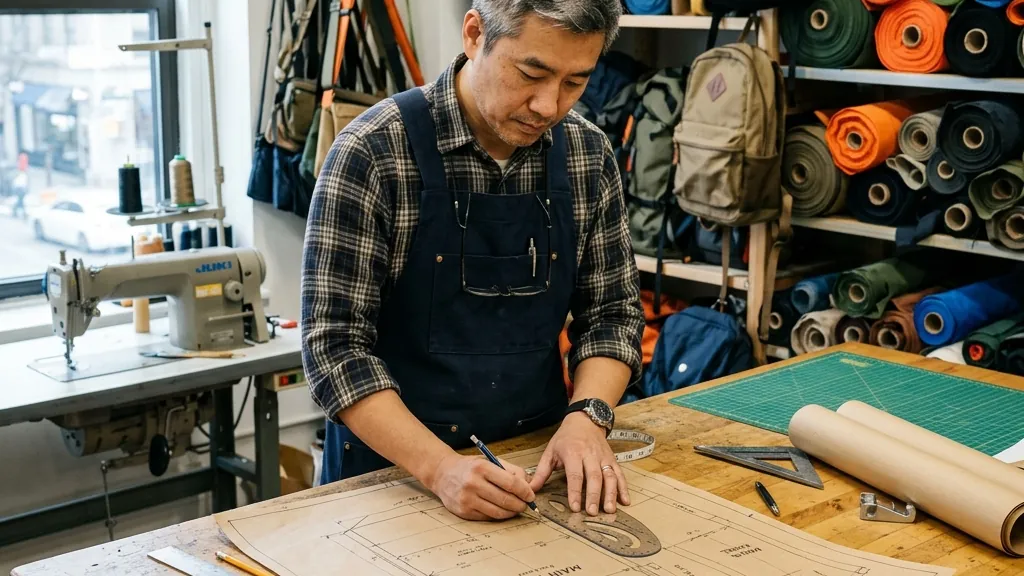 バッグのサンプル制作現場