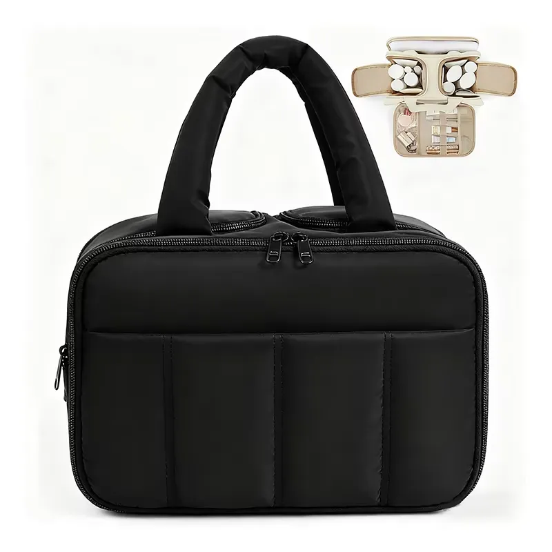 Oxford bag set detail - Professional organization system for wholesale beauty accessory production