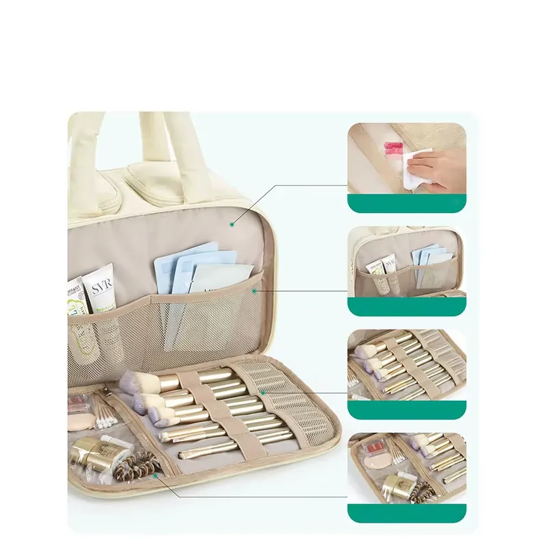 Interior organization - Mesh pockets and brush slots for wholesale distribution