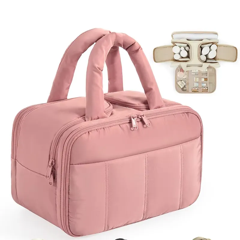 Pink Oxford cosmetic bag - Professional organization design for custom manufacturing