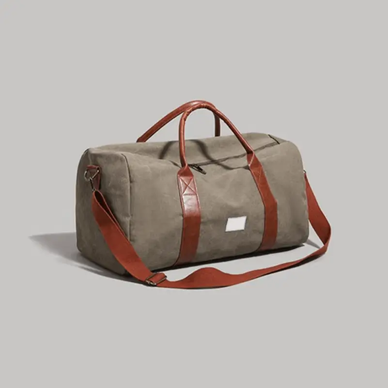 Travel duffel bag factory - Structured silhouette showing reinforced construction for wholesale orders