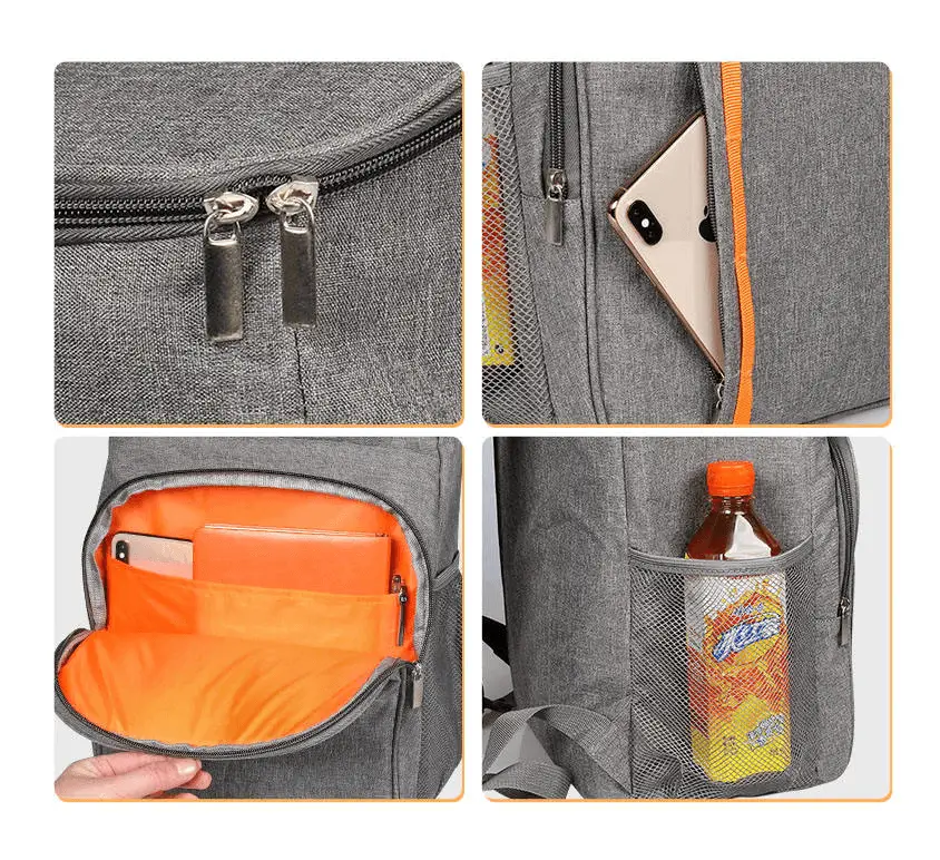 Feature details manufacturing - Custom insulated cooler backpack manufacturer with multiple pockets