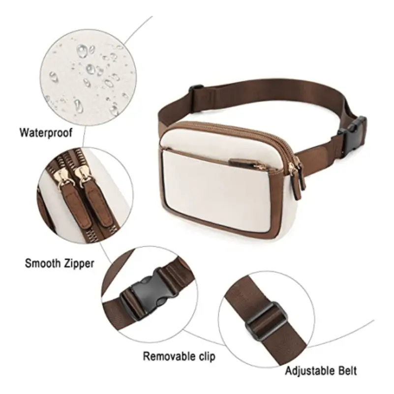 Leather fanny pack interior view - Manufacturing capacity for OEM orders showing premium craftsmanship