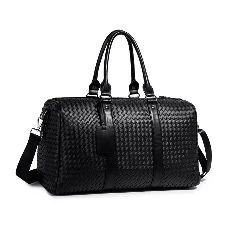 Woven design detail - OEM leather bag production showing artisanal craftsmanship and sophisticated texture