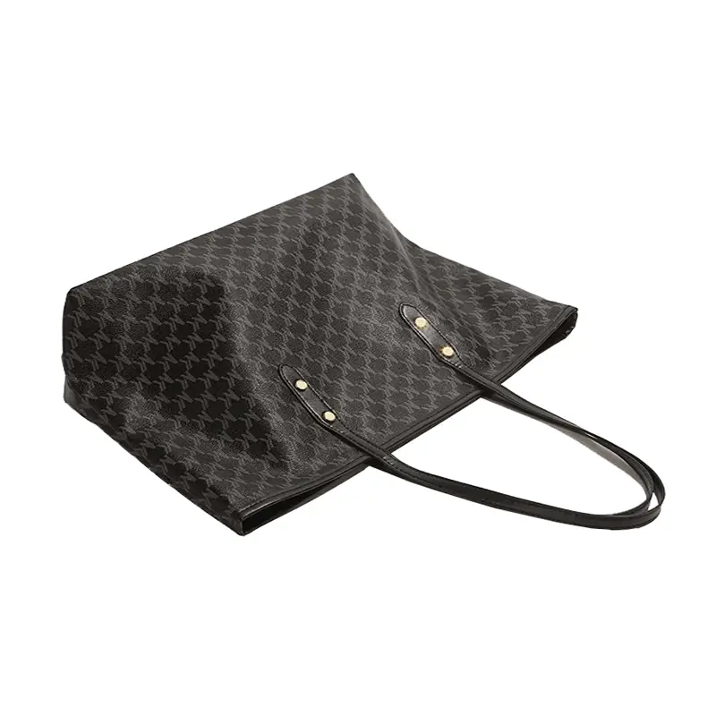 PU tote bag alternative view - Manufacturing precision for wholesale fashion accessory factory showing sophisticated design