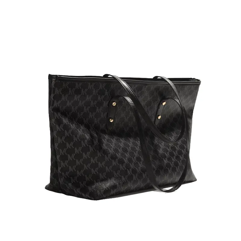 PU tote interior view - Custom manufacturing quality for wholesale fashion accessories showing organized compartments