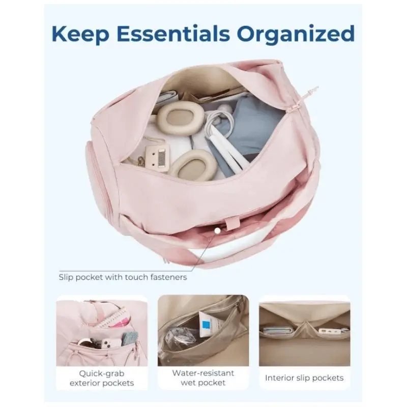 OEM fitness bag production - Multiple pocket configuration demonstrating functional design