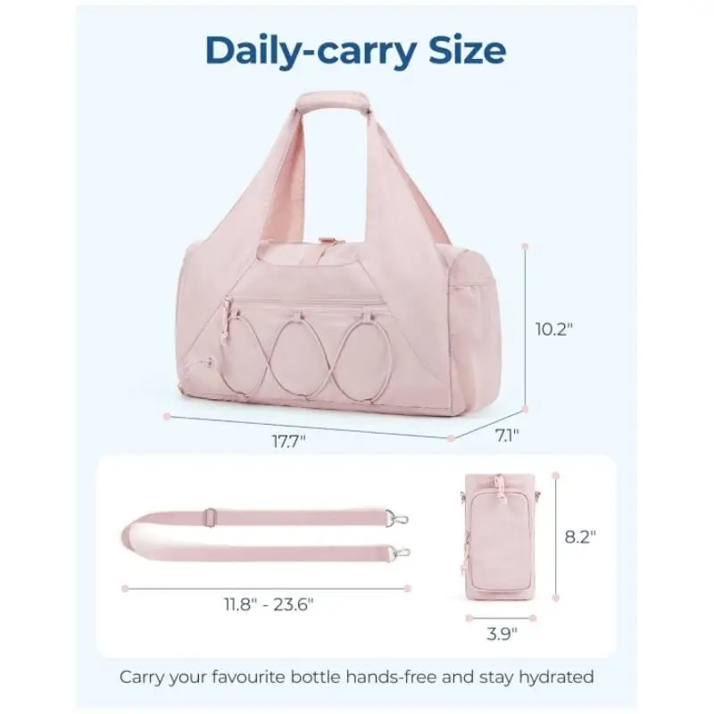 Wholesale sports bag supplier - Daily carry dimensions showing portable size options