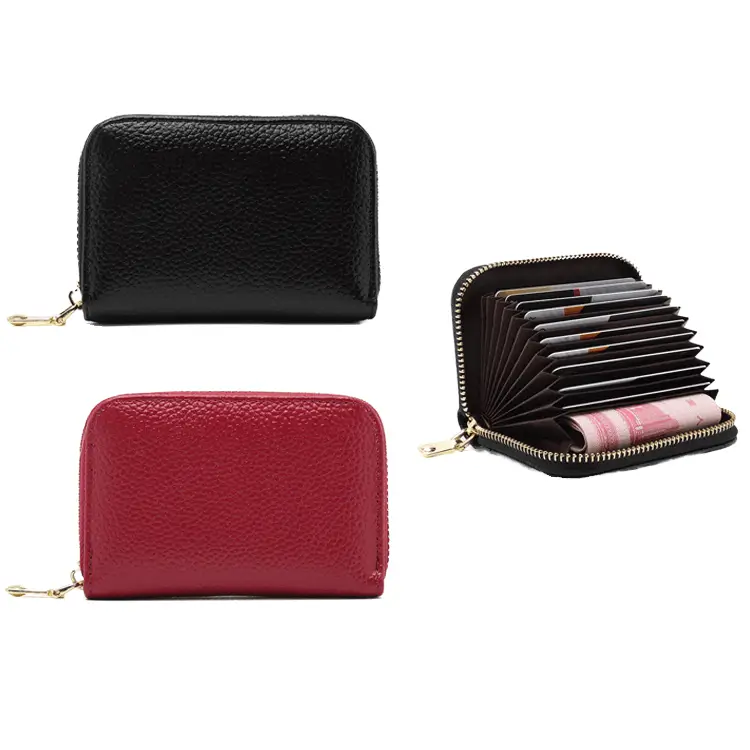 Women's wallet color comparison - Custom manufacturing quality for wholesale fashion accessories showing design variations