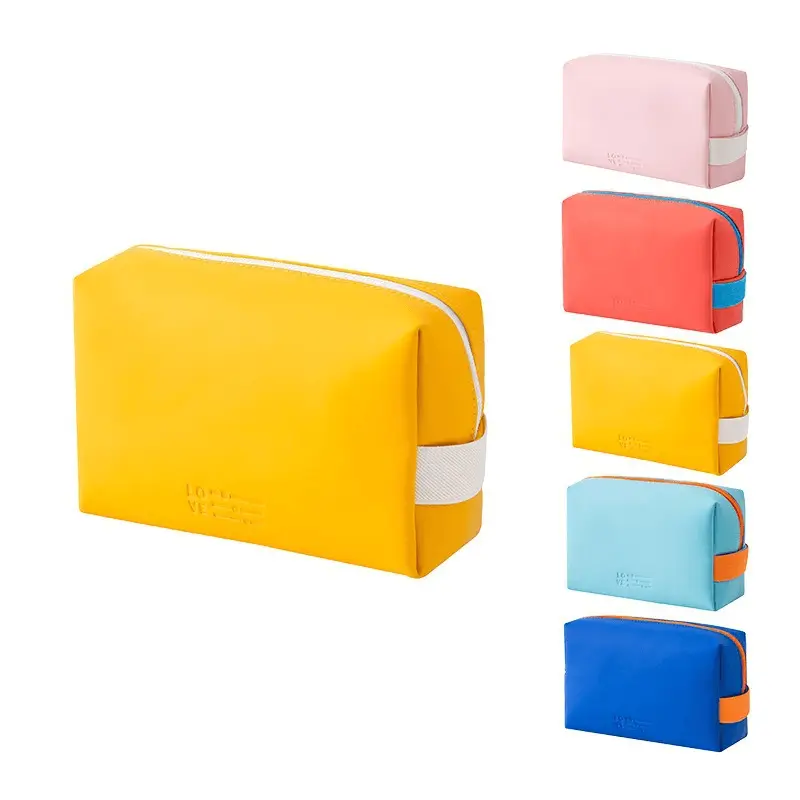 Macaron colored bag angled view - Compact rectangular design for OEM orders