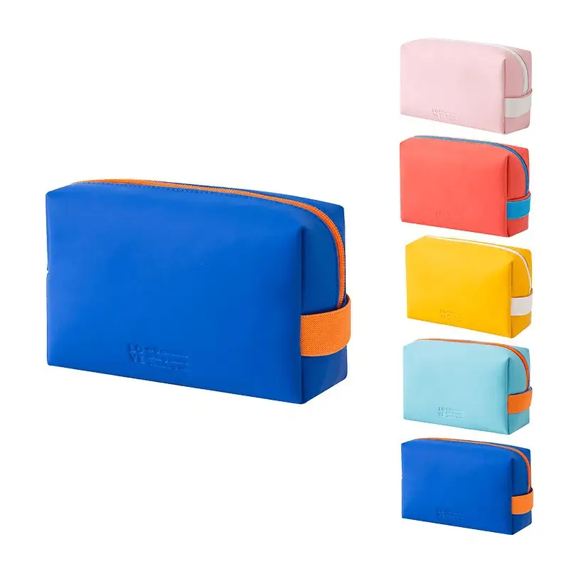 Colorful PU bag compact view - Space-efficient design for custom manufacturing