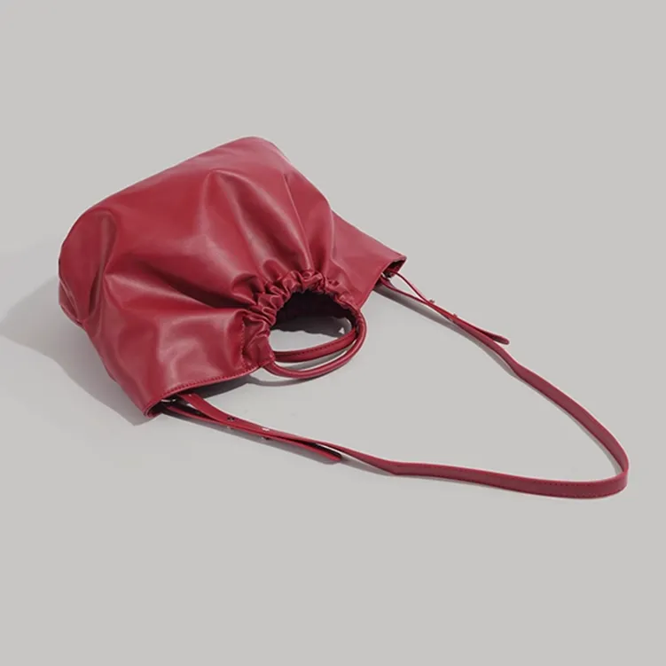 PU tote detailed view - Production quality for custom fashion accessory manufacturing