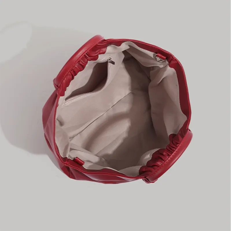 PU tote interior view - OEM manufacturing precision for wholesale fashion accessories showing organized compartments