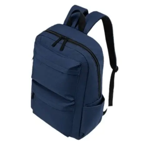 Angled view showing compact structure - custom men's backpack manufacturing