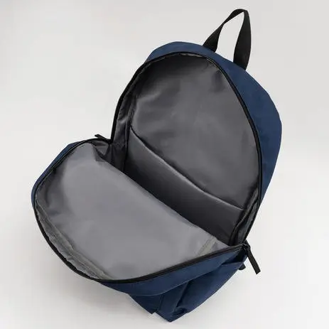Detailed interior showing segmented storage - premium men's backpack manufacturer